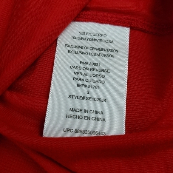 NEW Sam Edelman Red Viscose Gold Chain Top Small - Picture 10 of 10